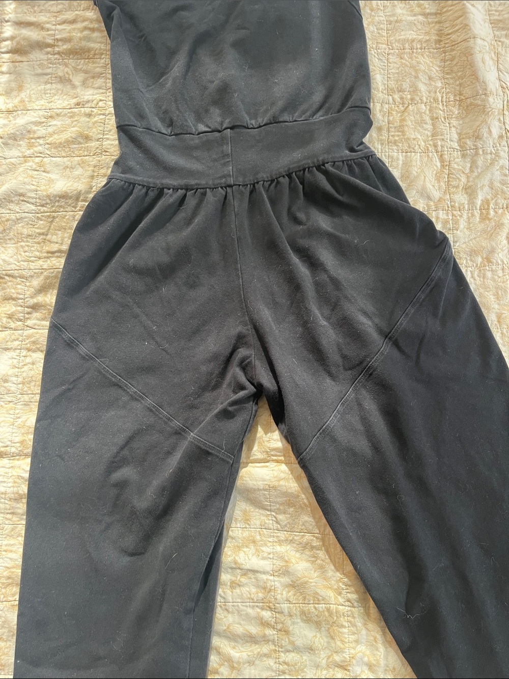 Ripple Yoga Wear Black Sleeveless Racerback Jumpsuit with Elastic Waist - Picture 5 of 6